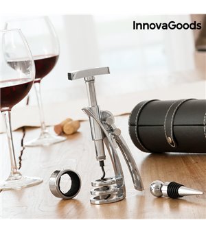 InnovaGoods Screwpull Hebelkorkenzieher- und Weinzubehörset (4 Stück)