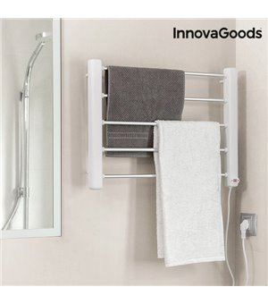InnovaGoods Elektrischer Handtuchhalter zur Wandmontage 65W Weiß Grau (5 Rippen)