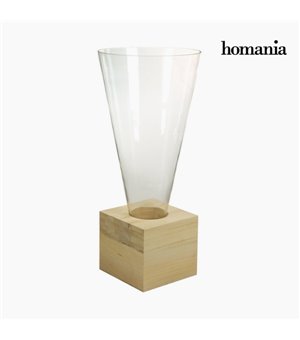 Vase Glas Holz - Pure Crystal Deco Kollektion by Homania