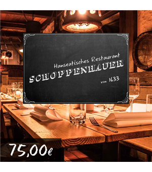 75€ Restaurant Schoppenhauer Gutschein für 67,50€