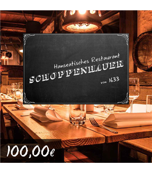 100€ Restaurant Schoppenhauer Gutschein für 90€