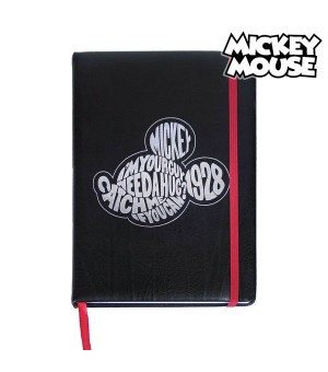 Notizbuch mit Lesezeichen Mickey Mouse A5 Schwarz