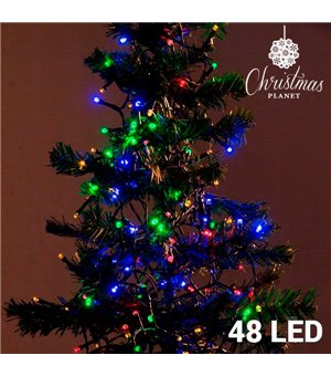 Bunte Weihnachtslichterkette (48 LED)